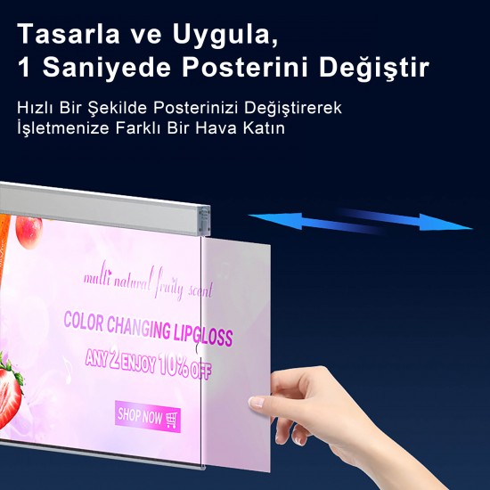 1200mm 450mm Çift Taraflı Askılı Led Işık Kutusu