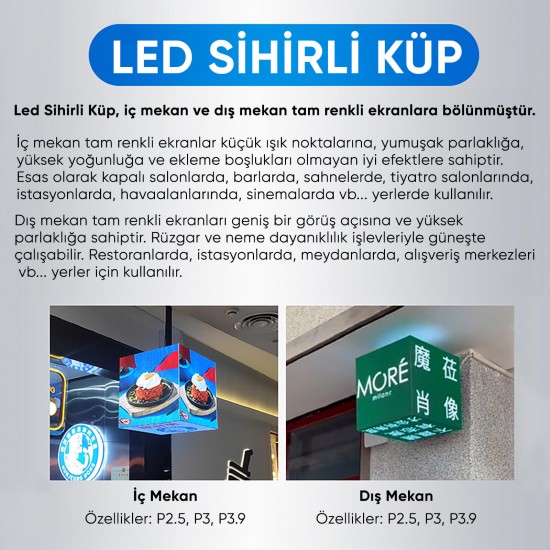 P3.9 Led Sihirli Küp Dış Mekan