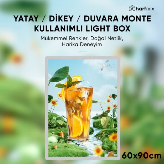 Yatay / Dikey / Duvara Monte Kullanımlı Light Box