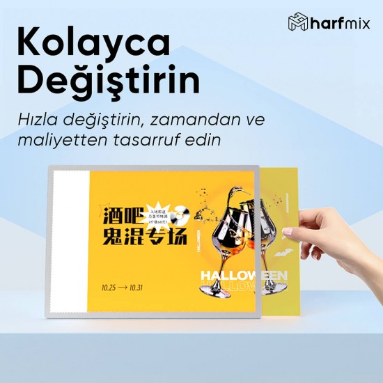 Yatay / Dikey / Duvara Monte Kullanımlı Light Box