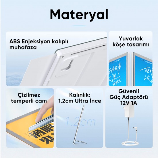 Yatay / Dikey / Duvara Monte Kullanımlı Light Box